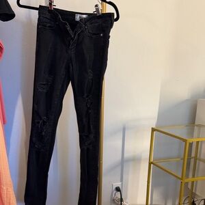 Paige Black Distressed  Jeans